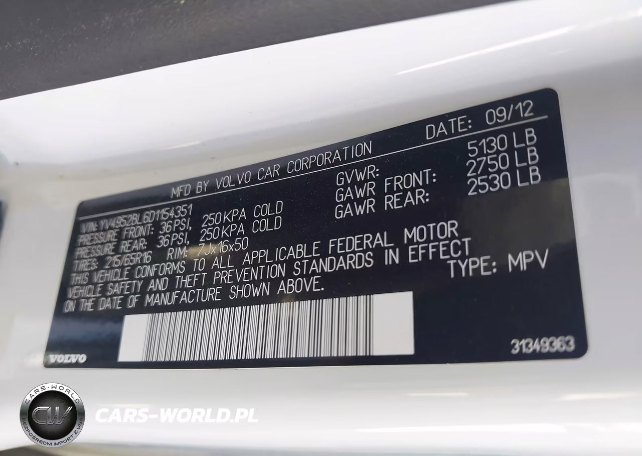 2013 Volvo Xc70 3.2 Platinum-3.2 Premier-3.2L-3.2L Premier Plus VIN:YV4952BL6D1154351 - 9