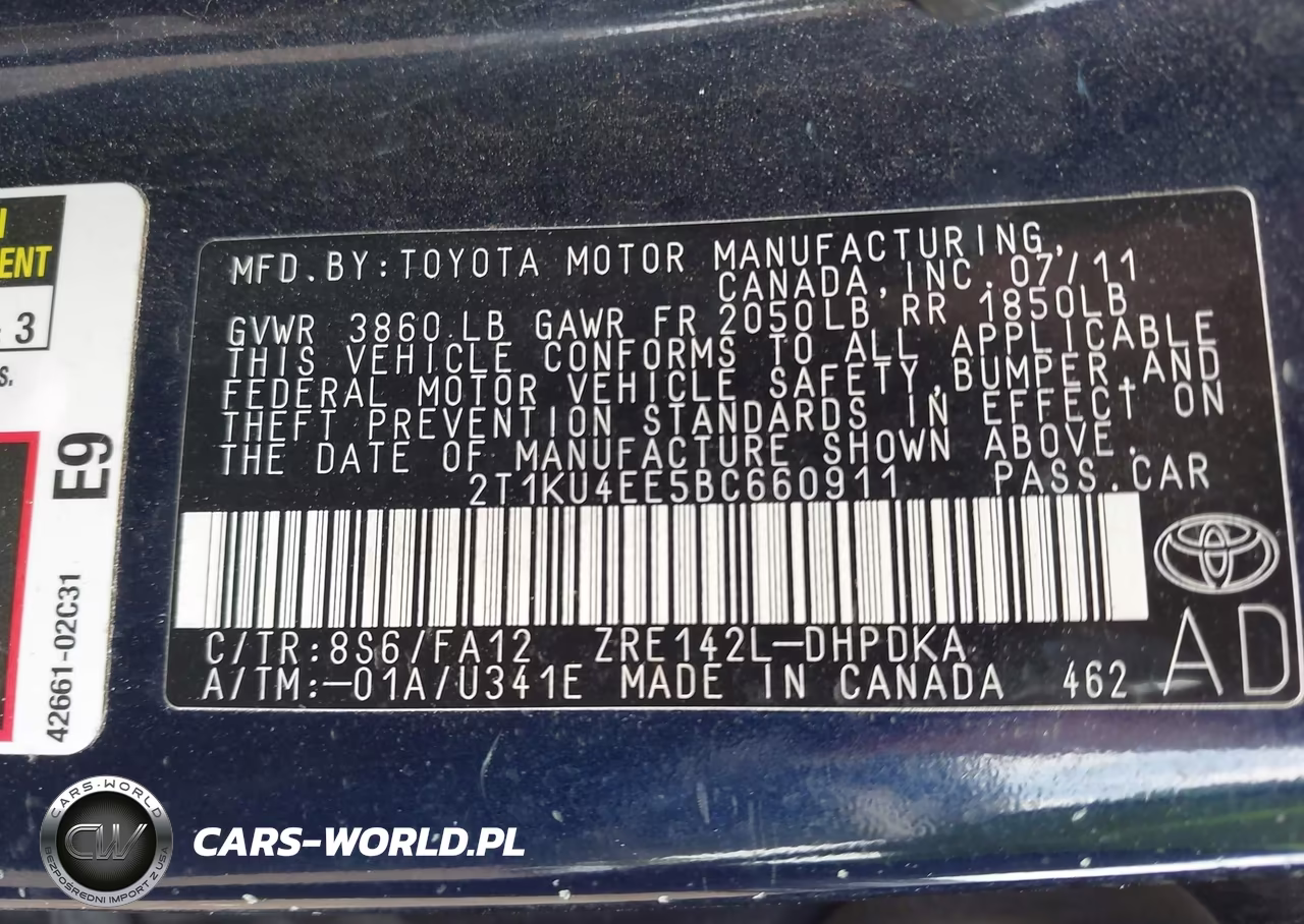 2011 Toyota Matrix VIN:2T1KU4EE5BC660911 - 9
