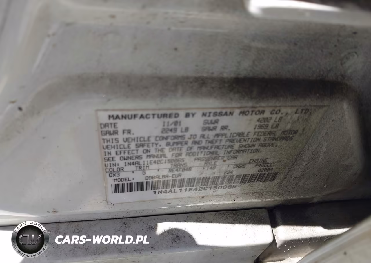 2002 Nissan Altima 2.5 S VIN:1N4AL11E42C150065 - 9