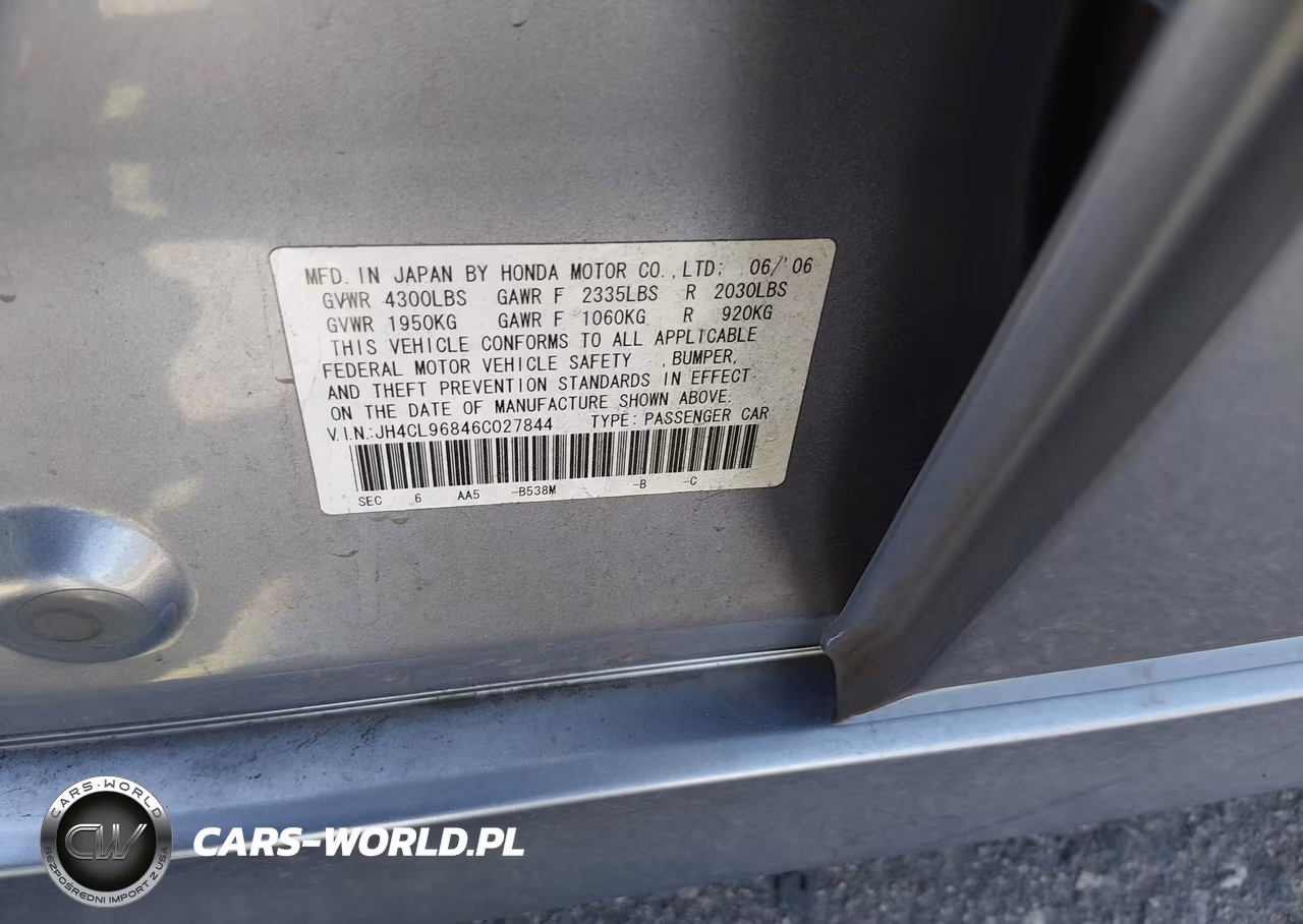 2006 Acura Tsx VIN:JH4CL96846C027844 - 9