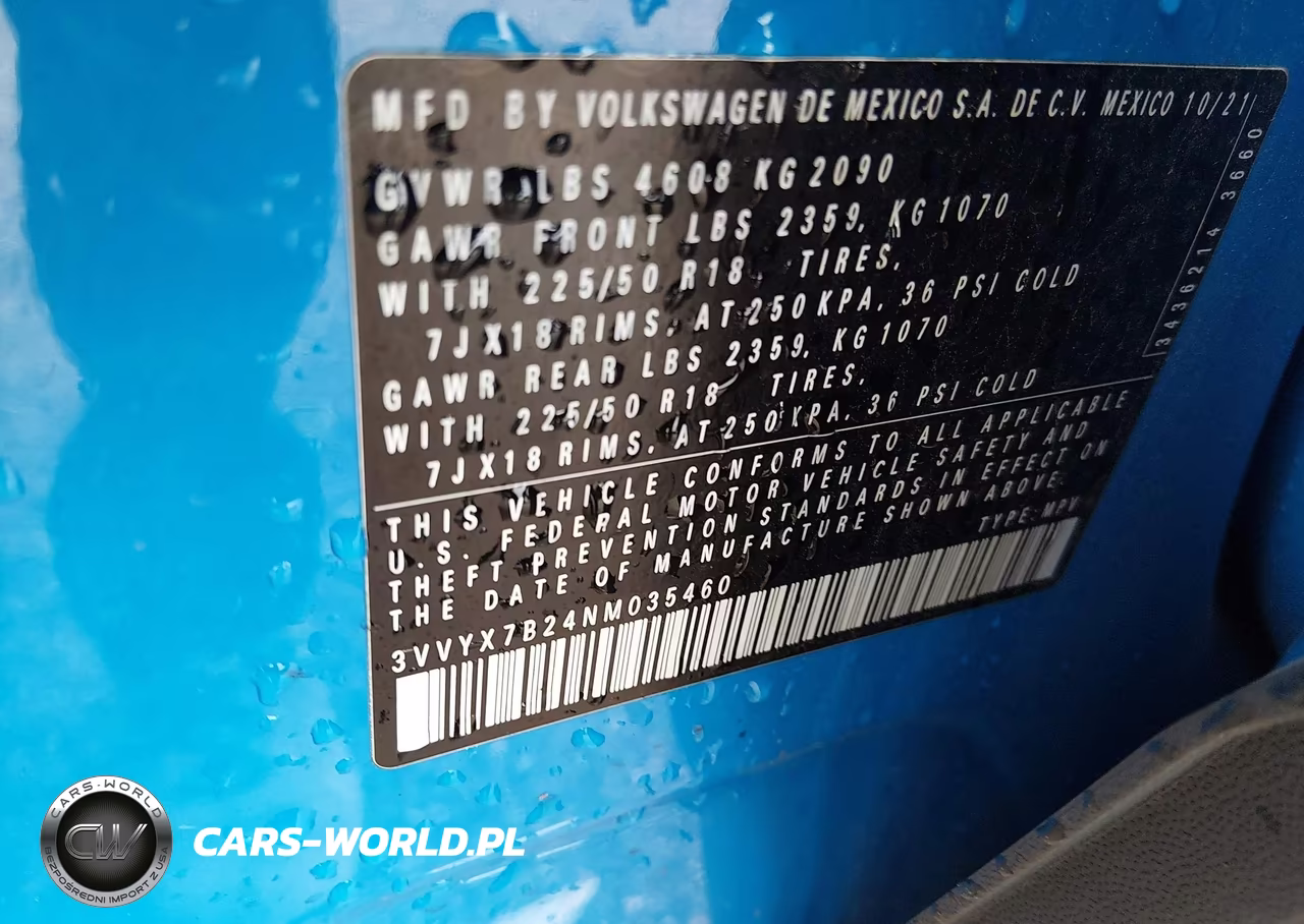 2022 Volkswagen Taos 1.5T Se VIN:3VVYX7B24NM035460 - 9