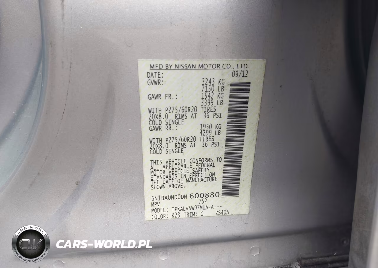 2013 Nissan Armada Sl VIN:5N1BA0ND0DN600880 - 9