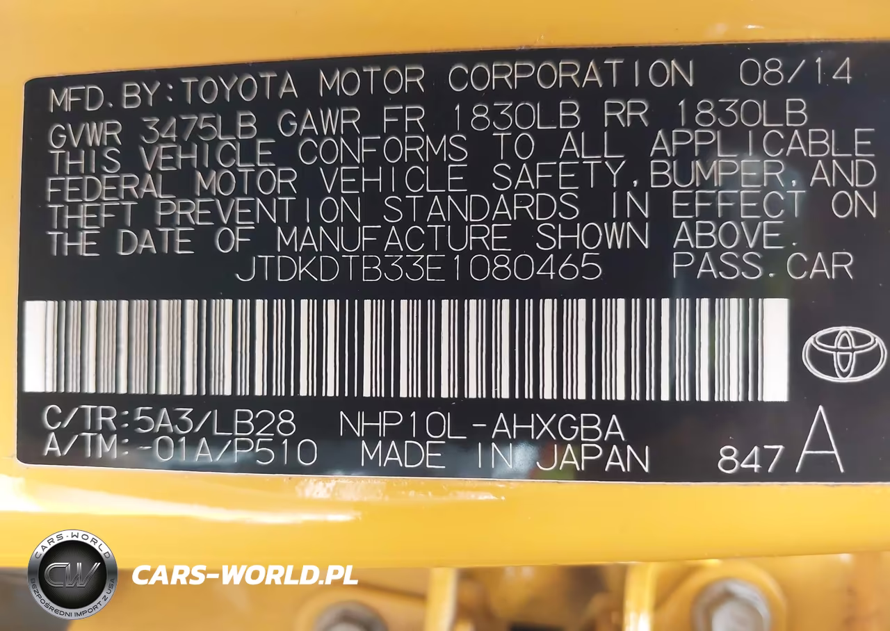 2014 Toyota Prius C Four VIN:JTDKDTB33E1080465 - 9