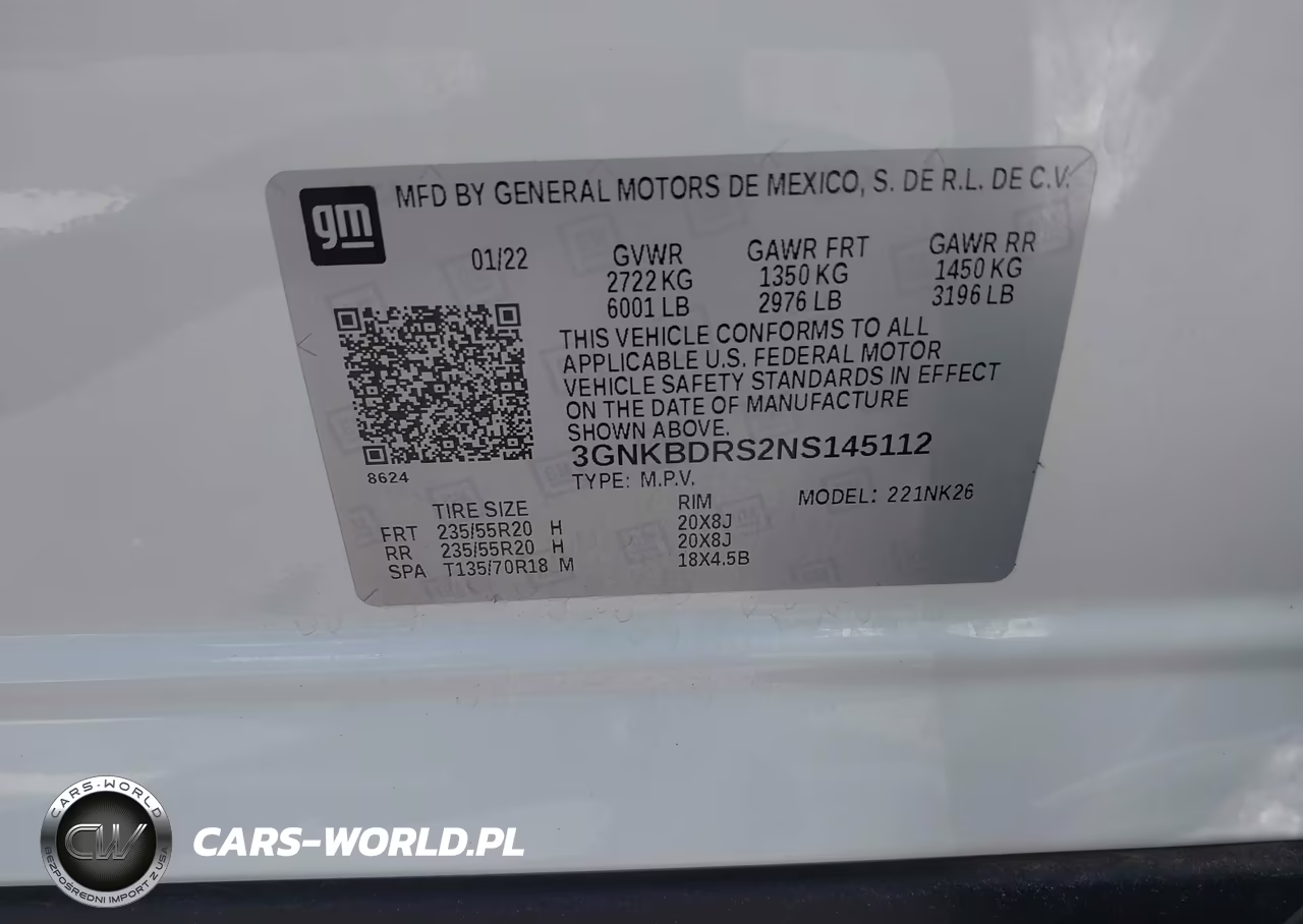 2022 Chevrolet Blazer Fwd 3Lt VIN:3GNKBDRS2NS145112 - 9