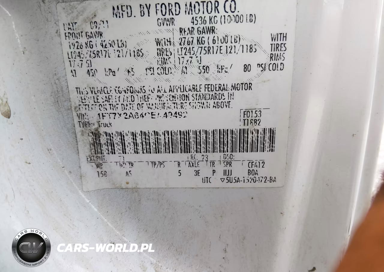 2012 Ford Super Duty F-250 Srw Xl VIN:1FT7X2A64CEA49492 - 9