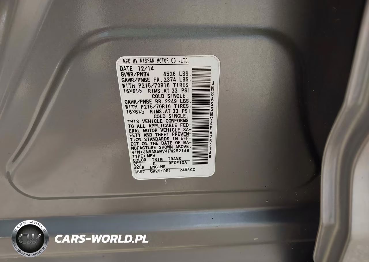 2015 Nissan Rogue Select S VIN:JN8AS5MV4FW252149 - 9