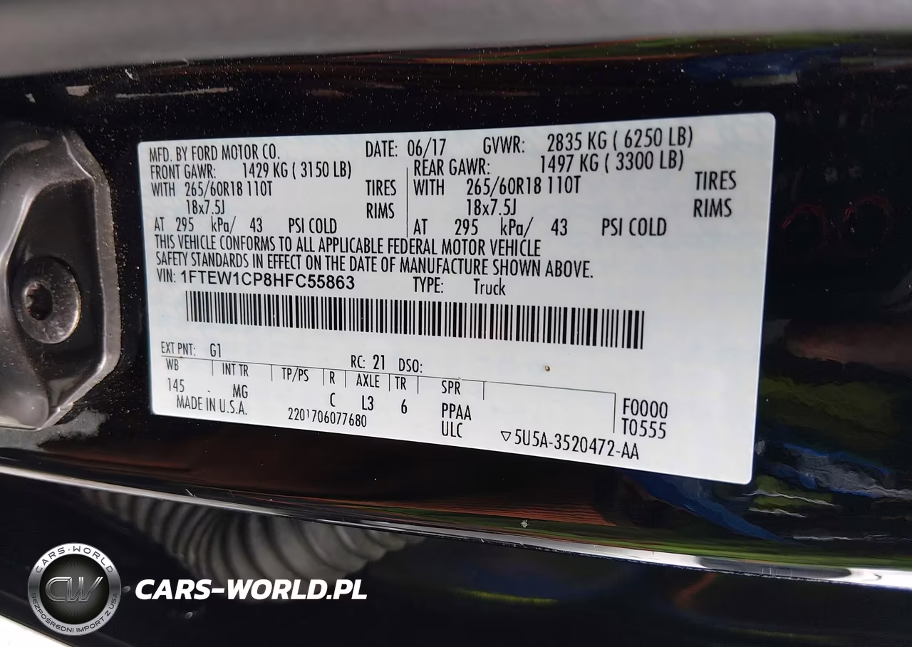 2017 Ford F-150 Xlt VIN:1FTEW1CP8HFC55863 - 9