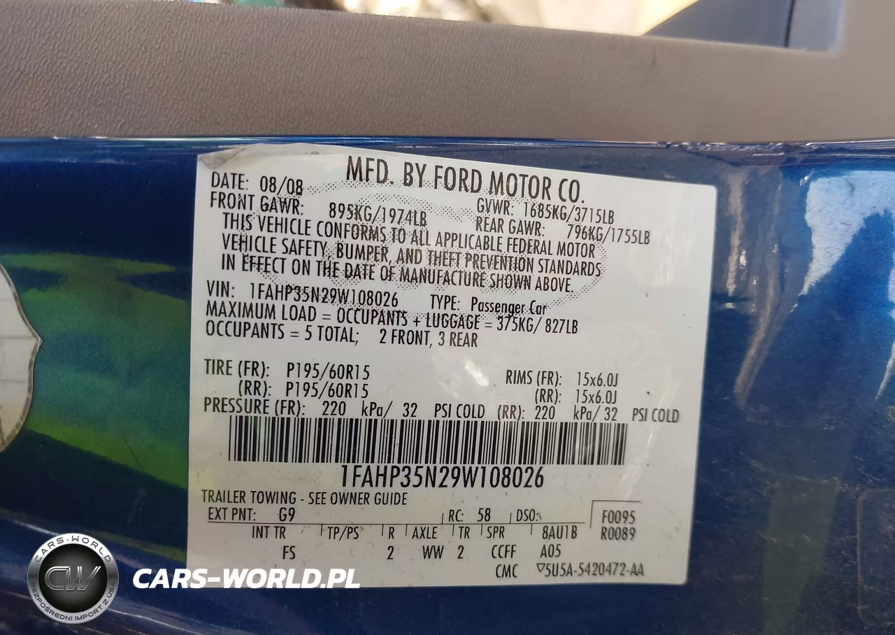 2009 Ford Focus Se VIN:1FAHP35N29W108026 - 9