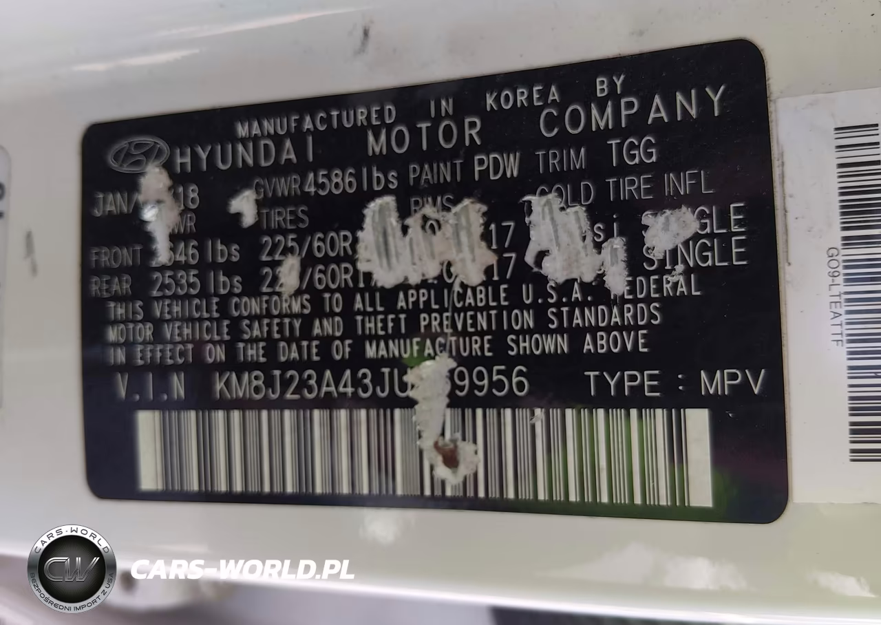 2018 Hyundai Tucson Se VIN:KM8J23A43JU659956 - 9