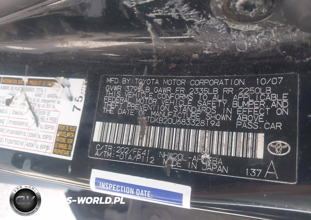 2008 Toyota Prius VIN:JTDKB20U683328194 - 9