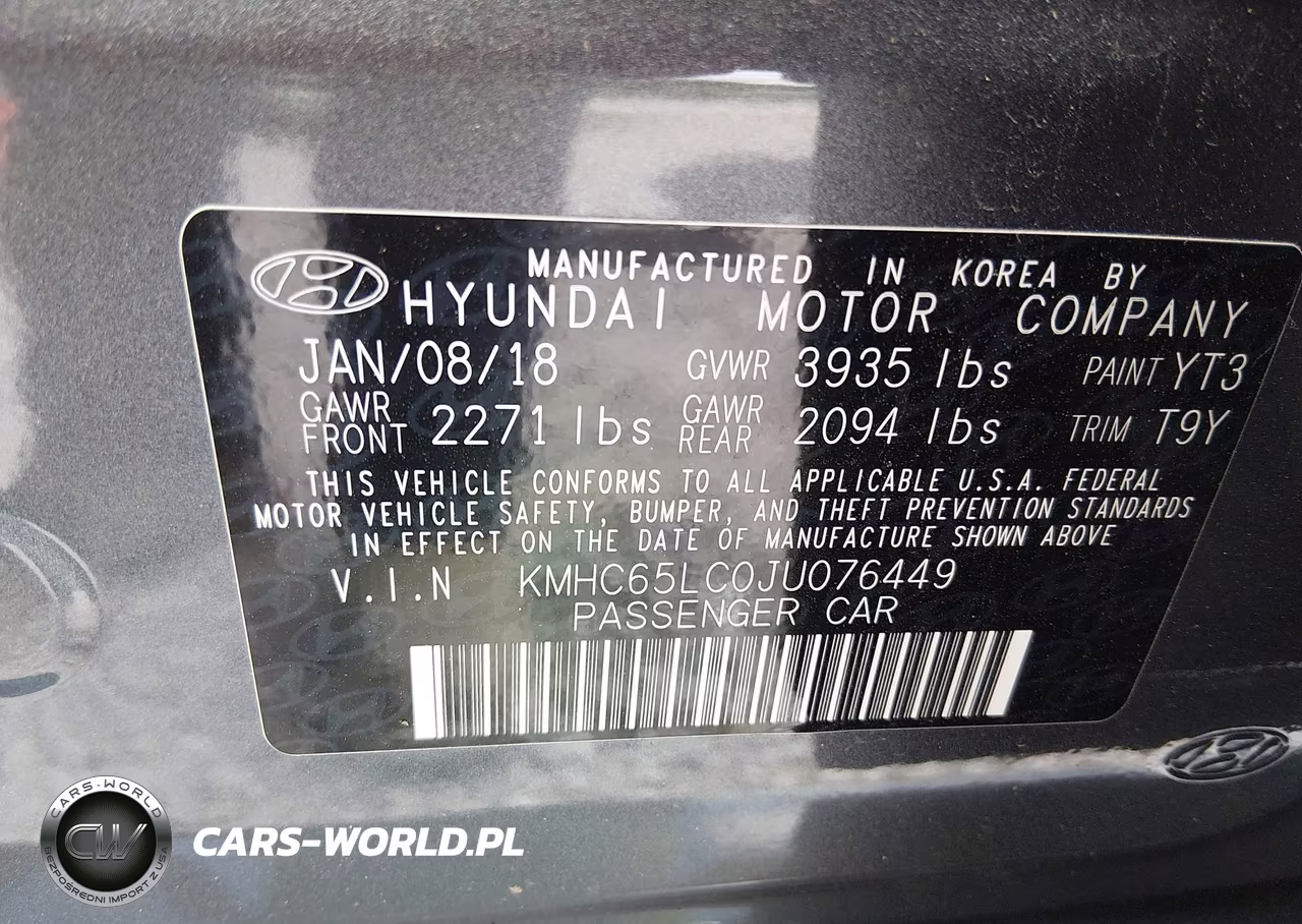 2018 Hyundai Ioniq Hybrid Blue VIN:KMHC65LC0JU076449 - 9