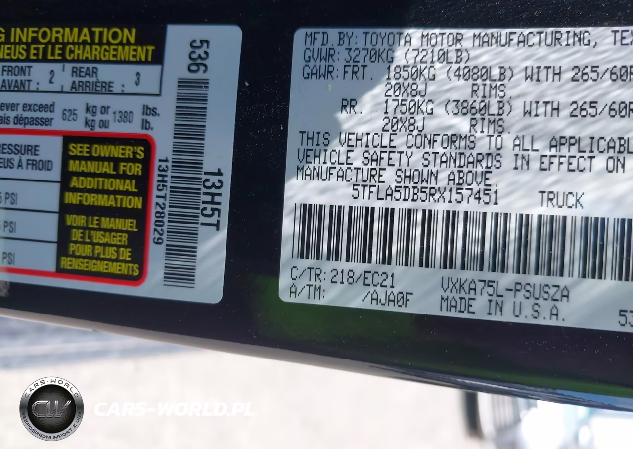2024 Toyota Tundra Sr5 VIN:5TFLA5DB5RX157451 - 9