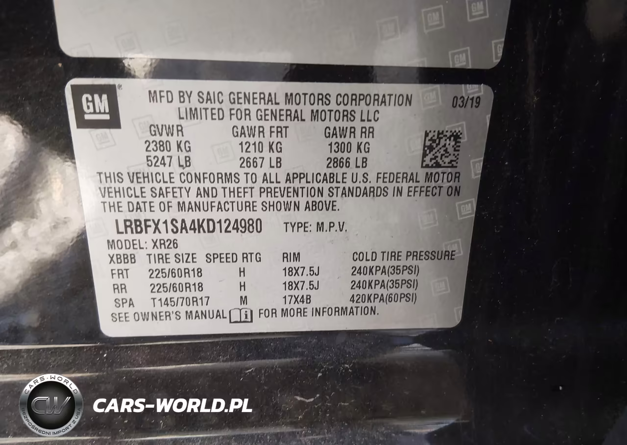 2019 Buick Envision Awd Preferred VIN:LRBFX1SA4KD124980 - 9
