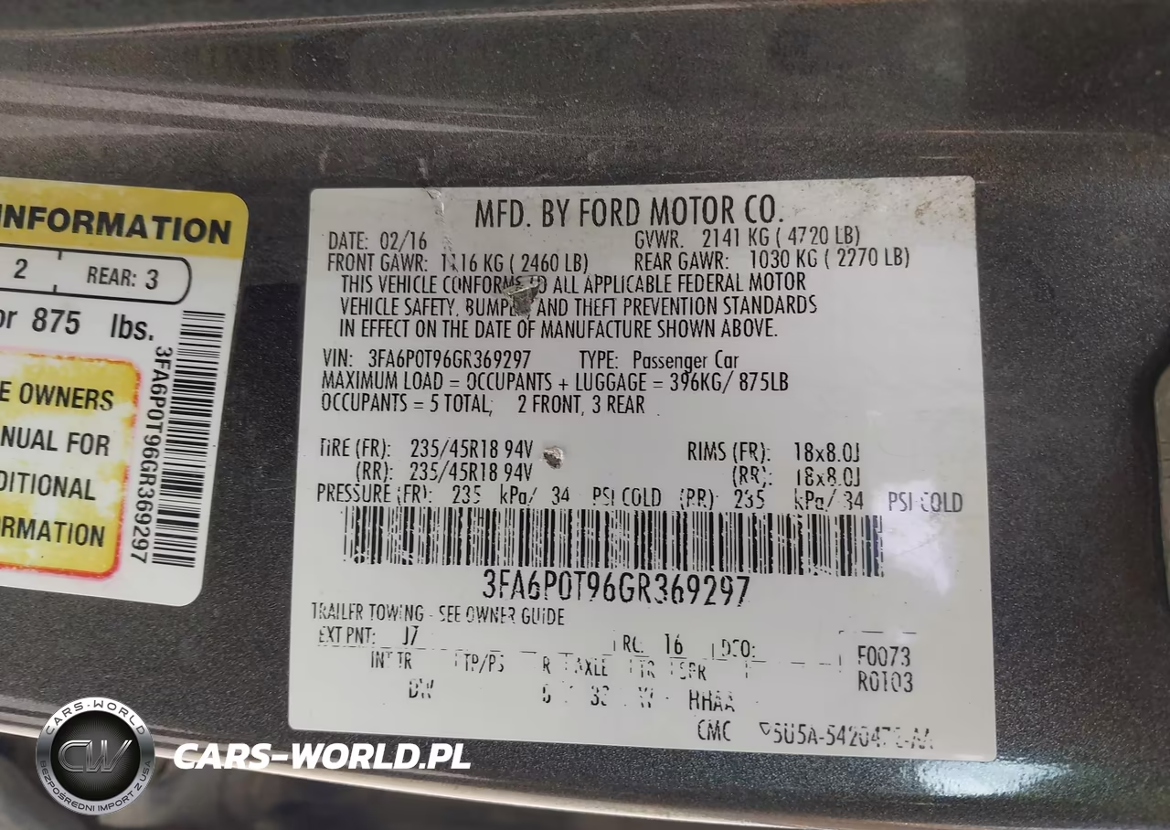 2016 Ford Fusion Se VIN:3FA6P0T96GR369297 - 9