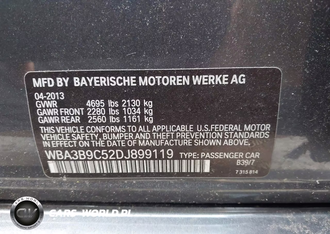 2013 BMW 335I xDrive VIN:WBA3B9C52DJ899119 - 9