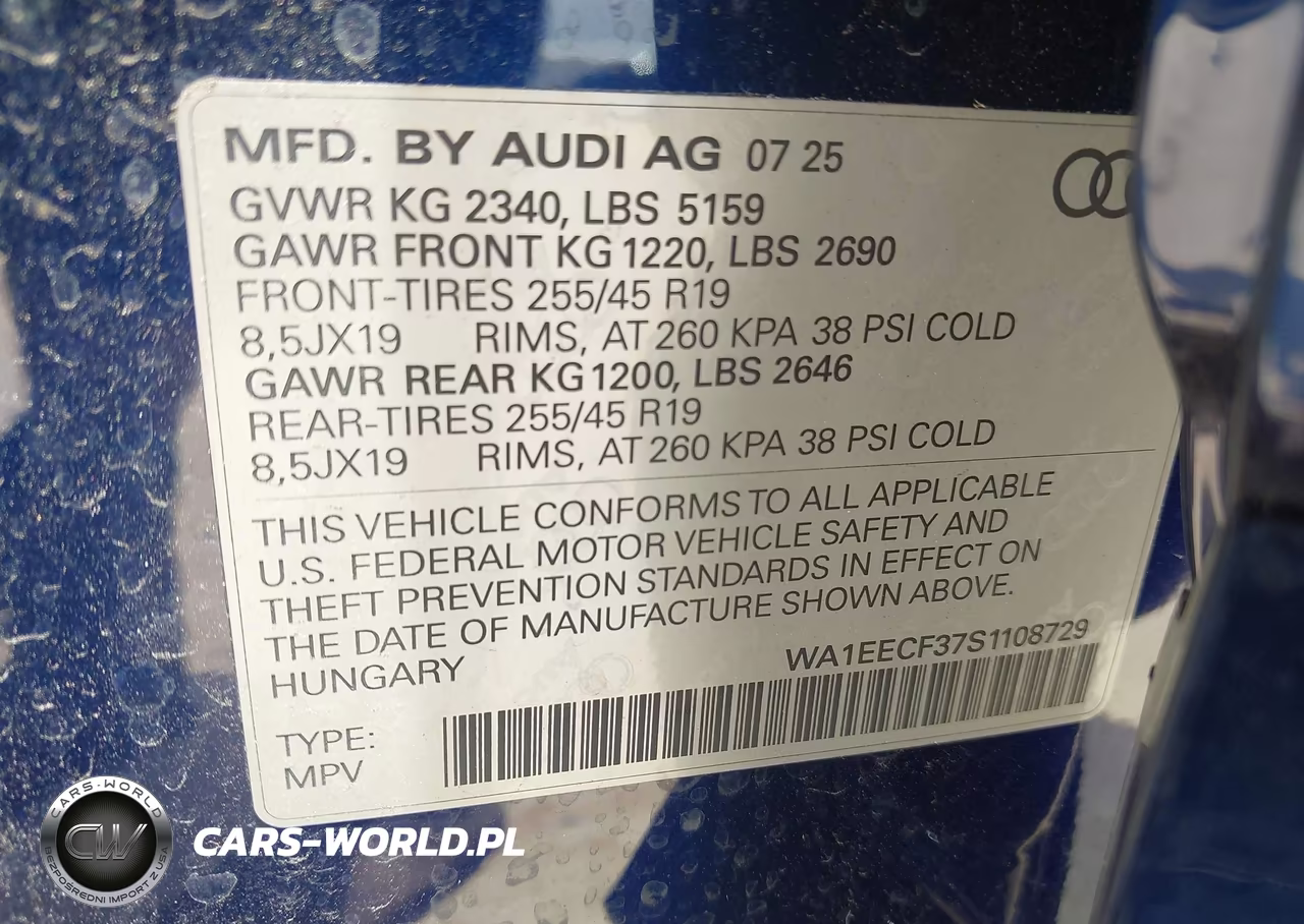 2025 Audi Q3 Premium 45 Tfsi S Line Quattro Tiptronic VIN:WA1EECF37S1108729 - 9
