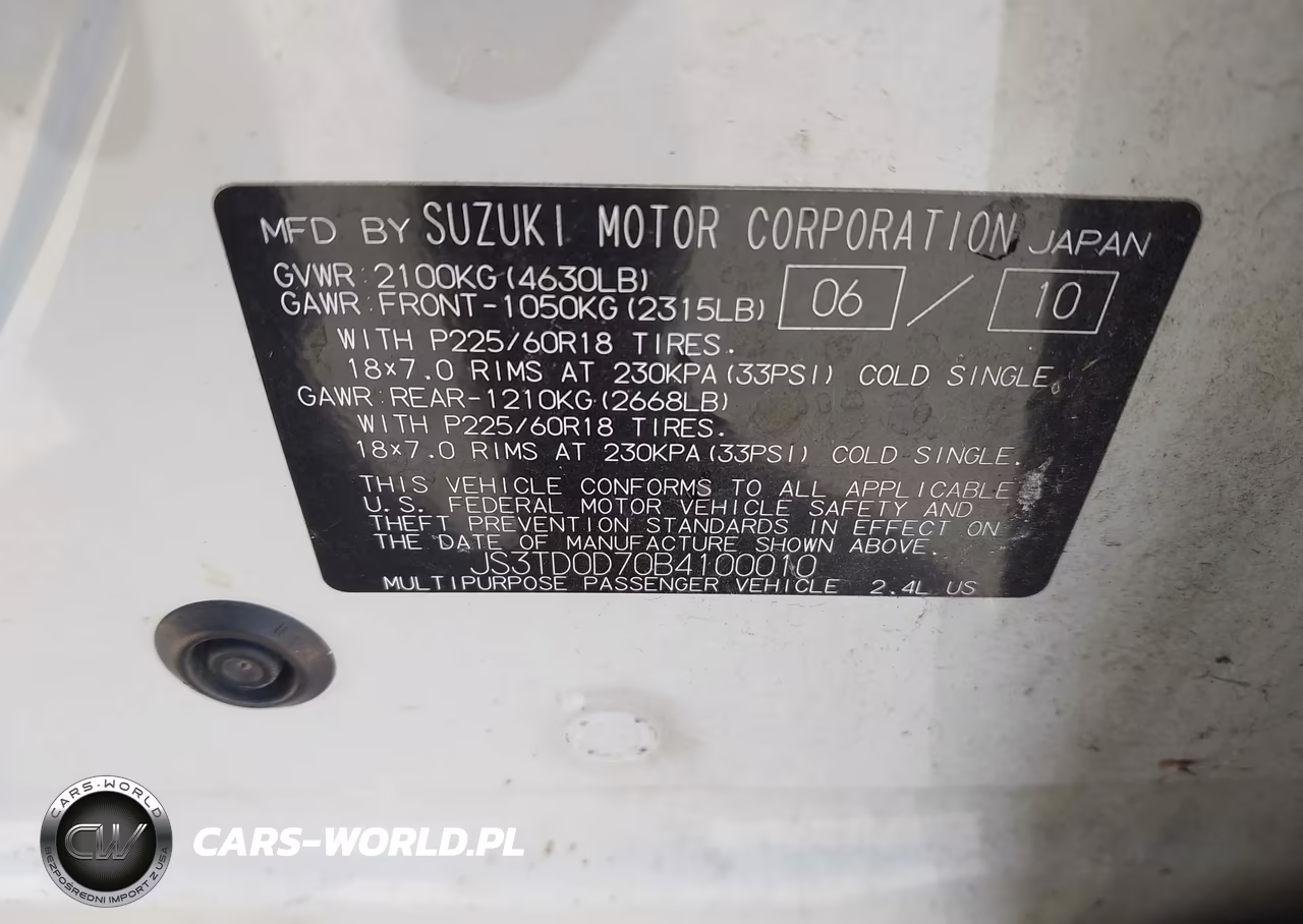 2011 Suzuki Grand Vitara Limited VIN:JS3TD0D70B4100010 - 9