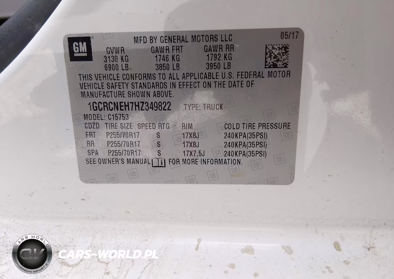 2017 Chevrolet Silverado 1500 Work Truck VIN:1GCRCNEH7HZ349822 - 9
