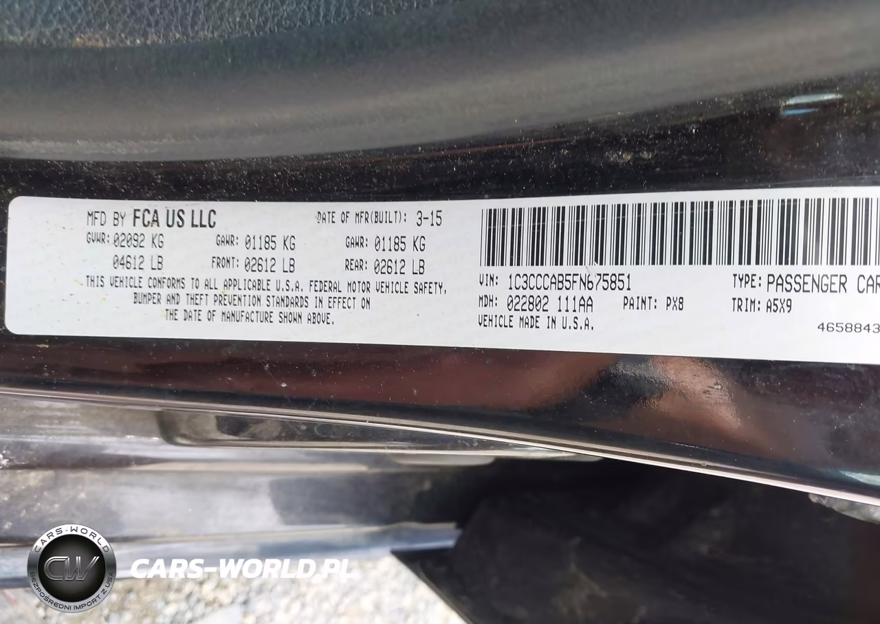 2015 Chrysler 200 Limited VIN:1C3CCCAB5FN675851 - 9