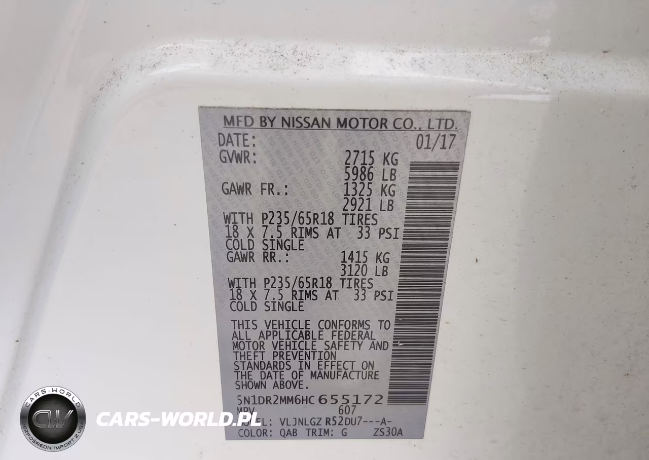 2017 Nissan Pathfinder Sl VIN:5N1DR2MM6HC655172 - 9
