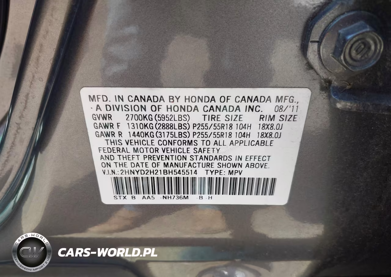 2011 Acura Mdx VIN:2HNYD2H21BH545514 - 9