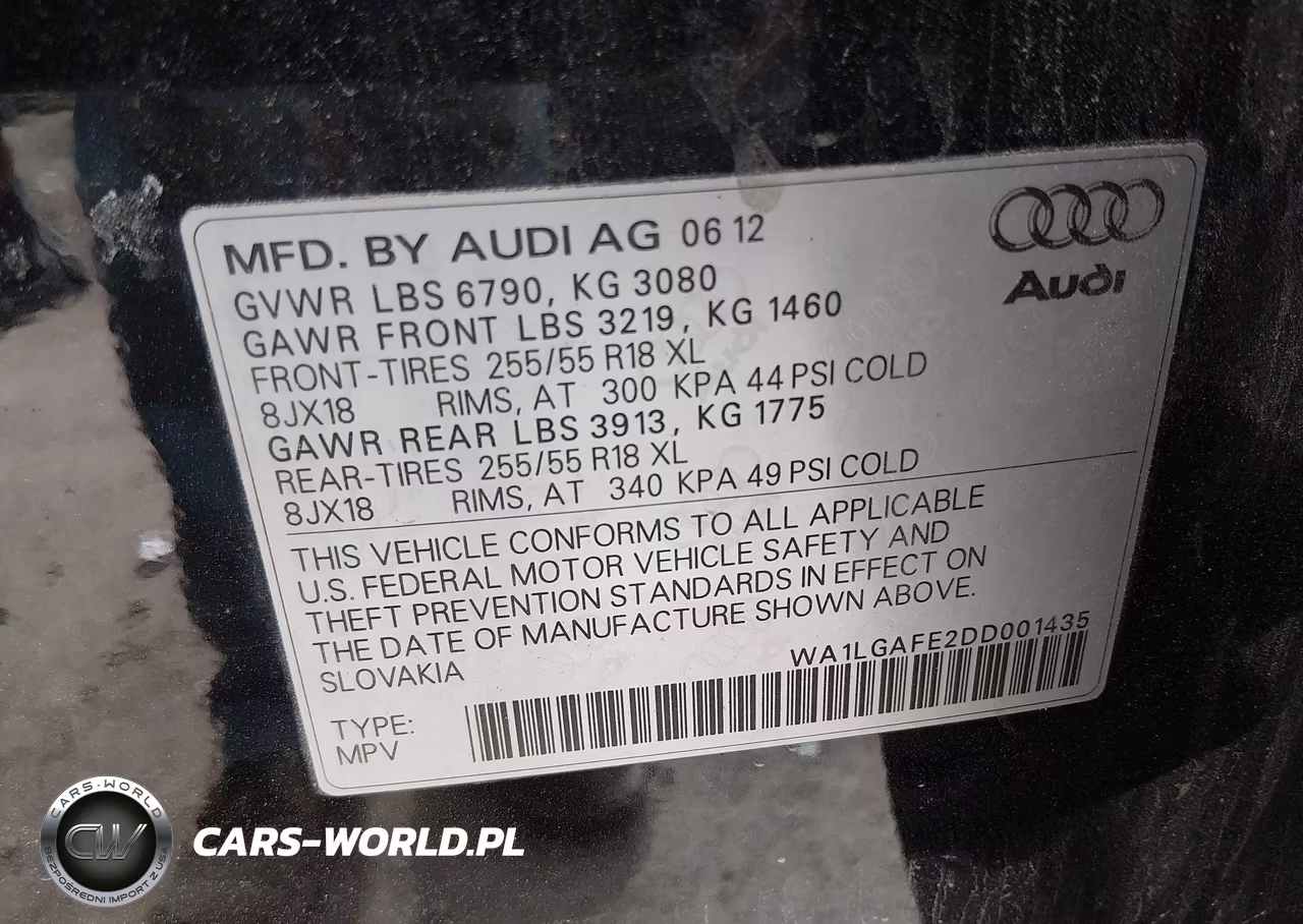 2013 Audi Q7 3.0T Premium VIN:WA1LGAFE2DD001435 - 9