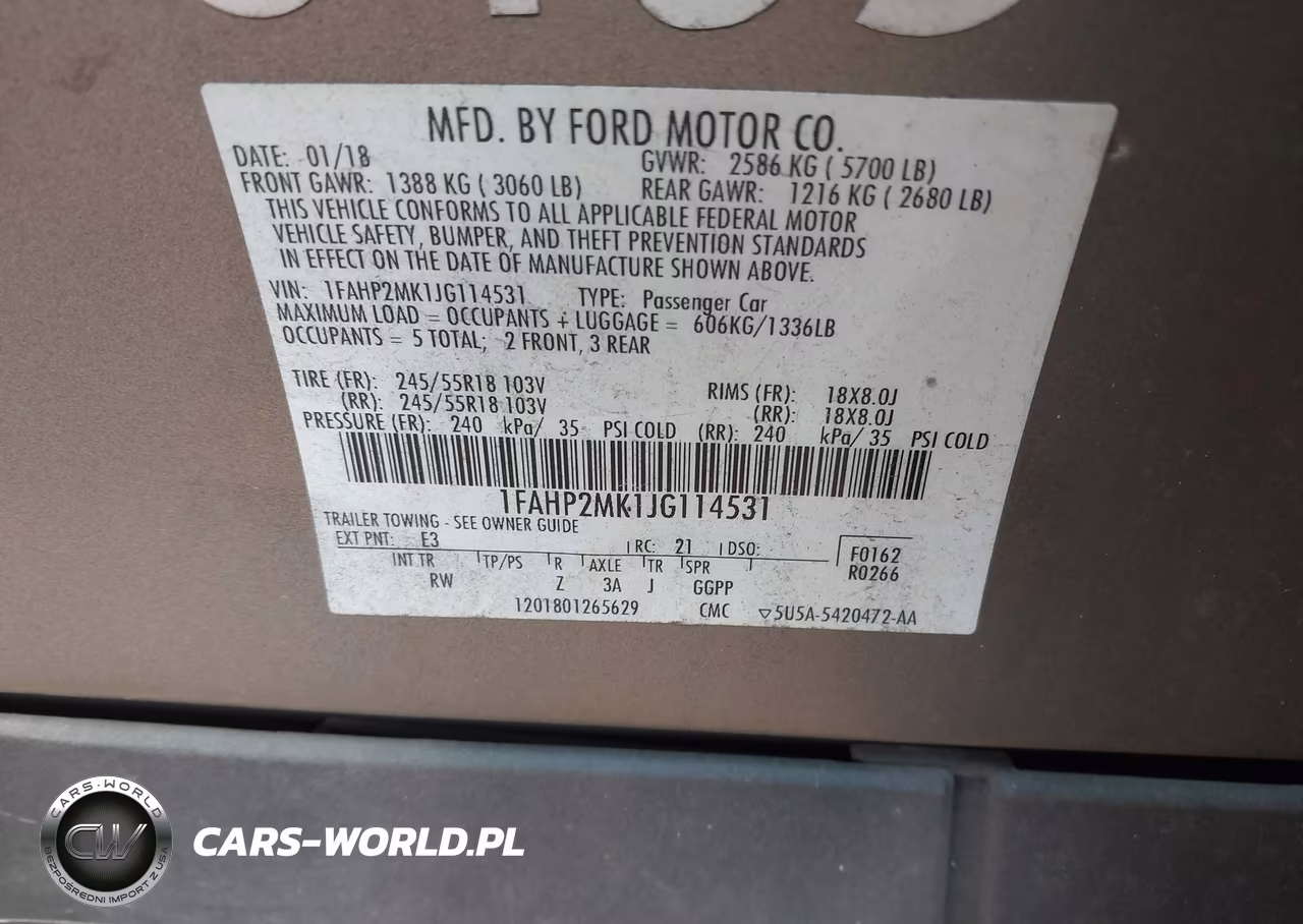 2018 Ford Police Interceptor VIN:1FAHP2MK1JG114531 - 9