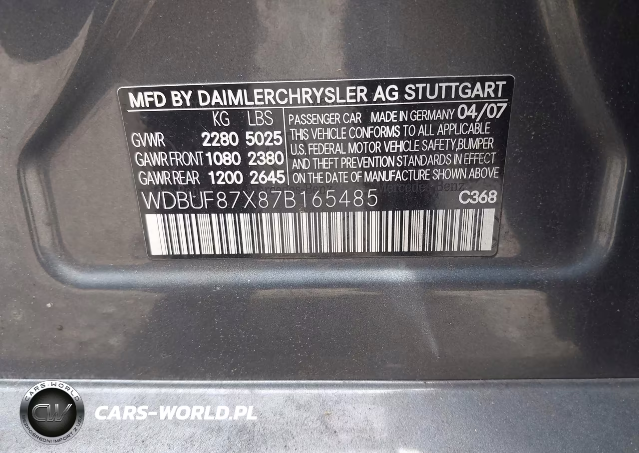 2007 Mercedes-Benz E 350 4Matic VIN:WDBUF87X87B165485 - 9