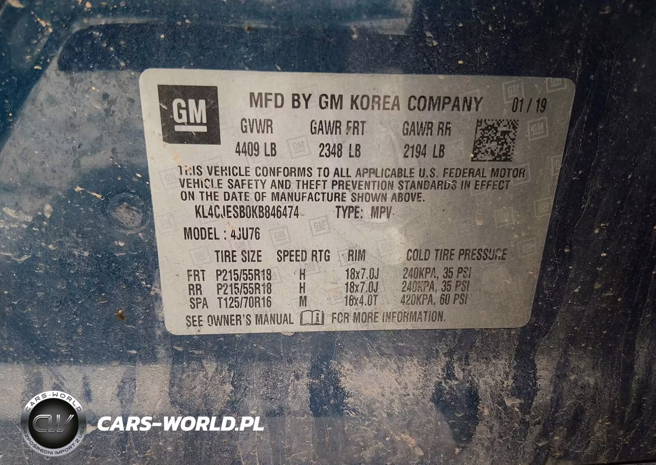 2019 Buick Encore Awd Preferred VIN:KL4CJESB0KB846474 - 9