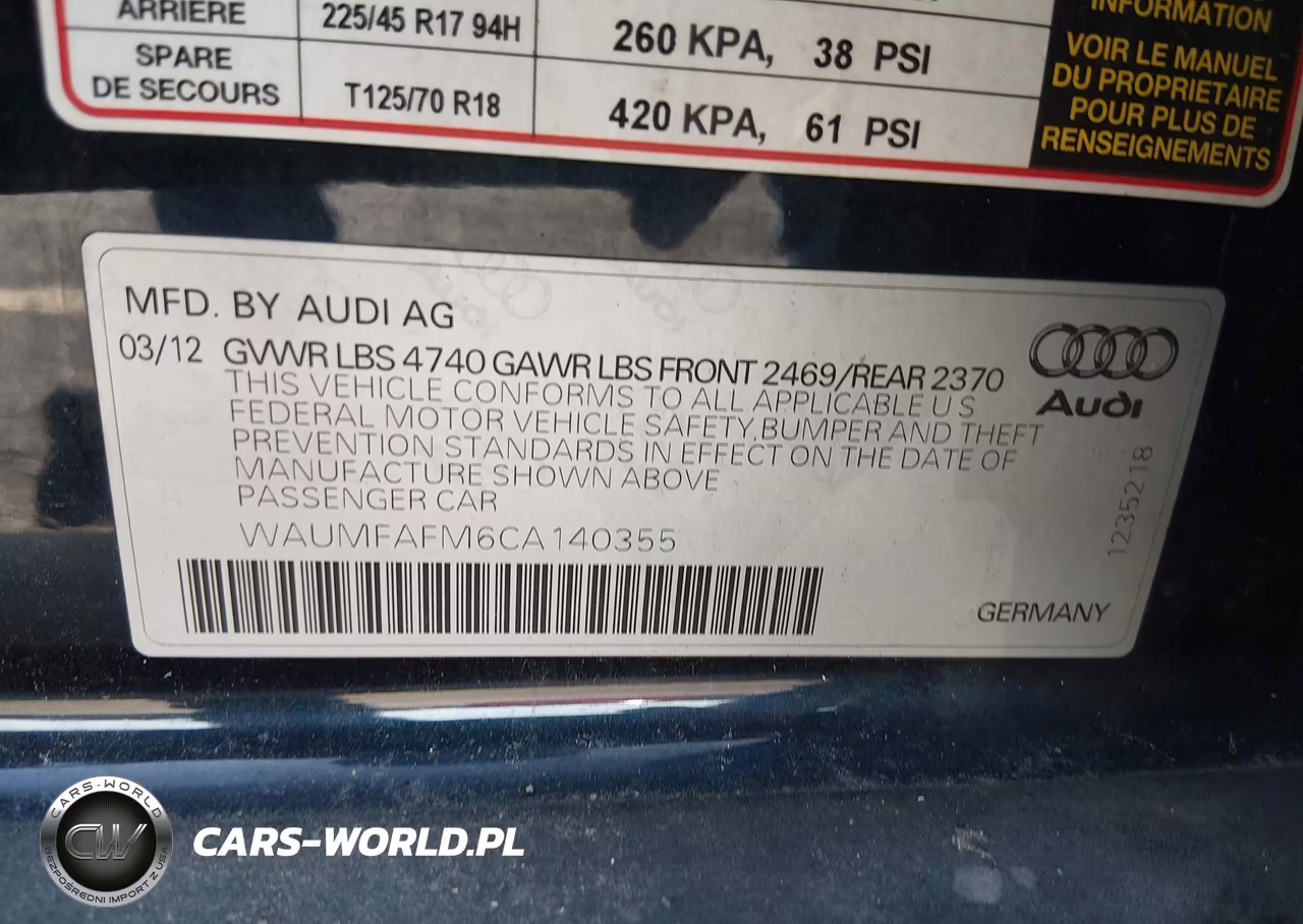2012 Audi A3 2.0T Premium Plus VIN:WAUMFAFM6CA140355 - 9