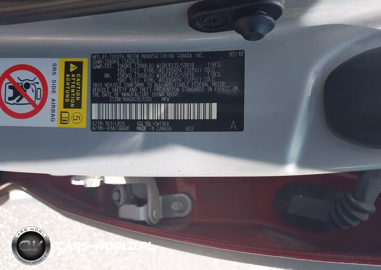 2010 Lexus Rx 350 VIN:2T2BK1BA6AC051200 - 9