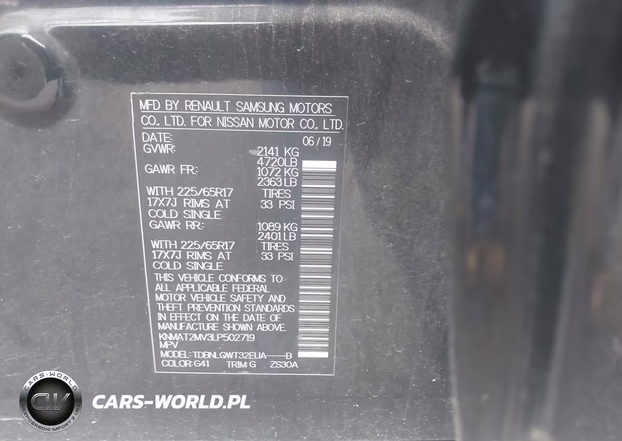 2020 Nissan Rogue Sv Intelligent Awd VIN:KNMAT2MV3LP502719 - 9