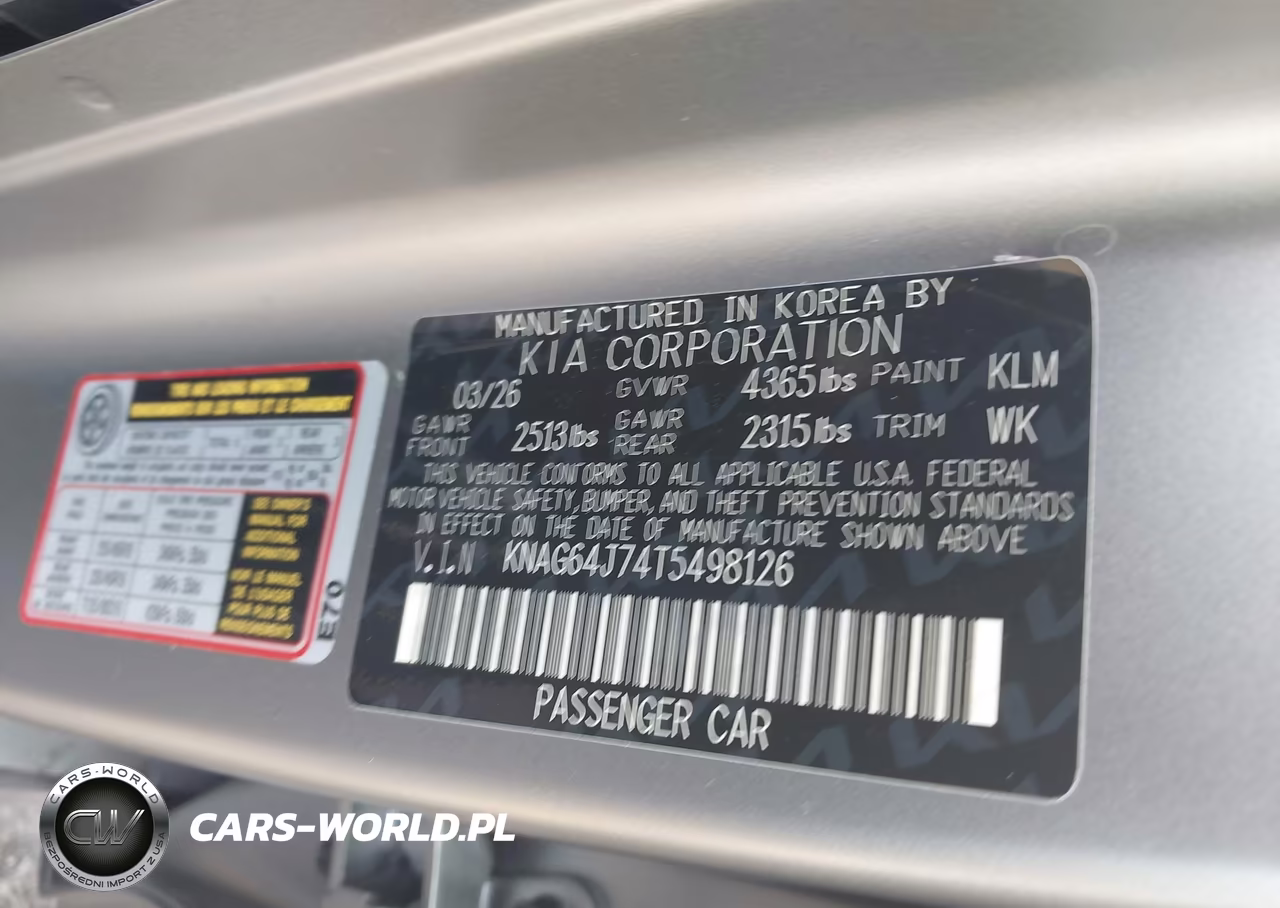 2026 Kia K5 Gt-Line Fwd VIN:KNAG64J74T5498126 - 9