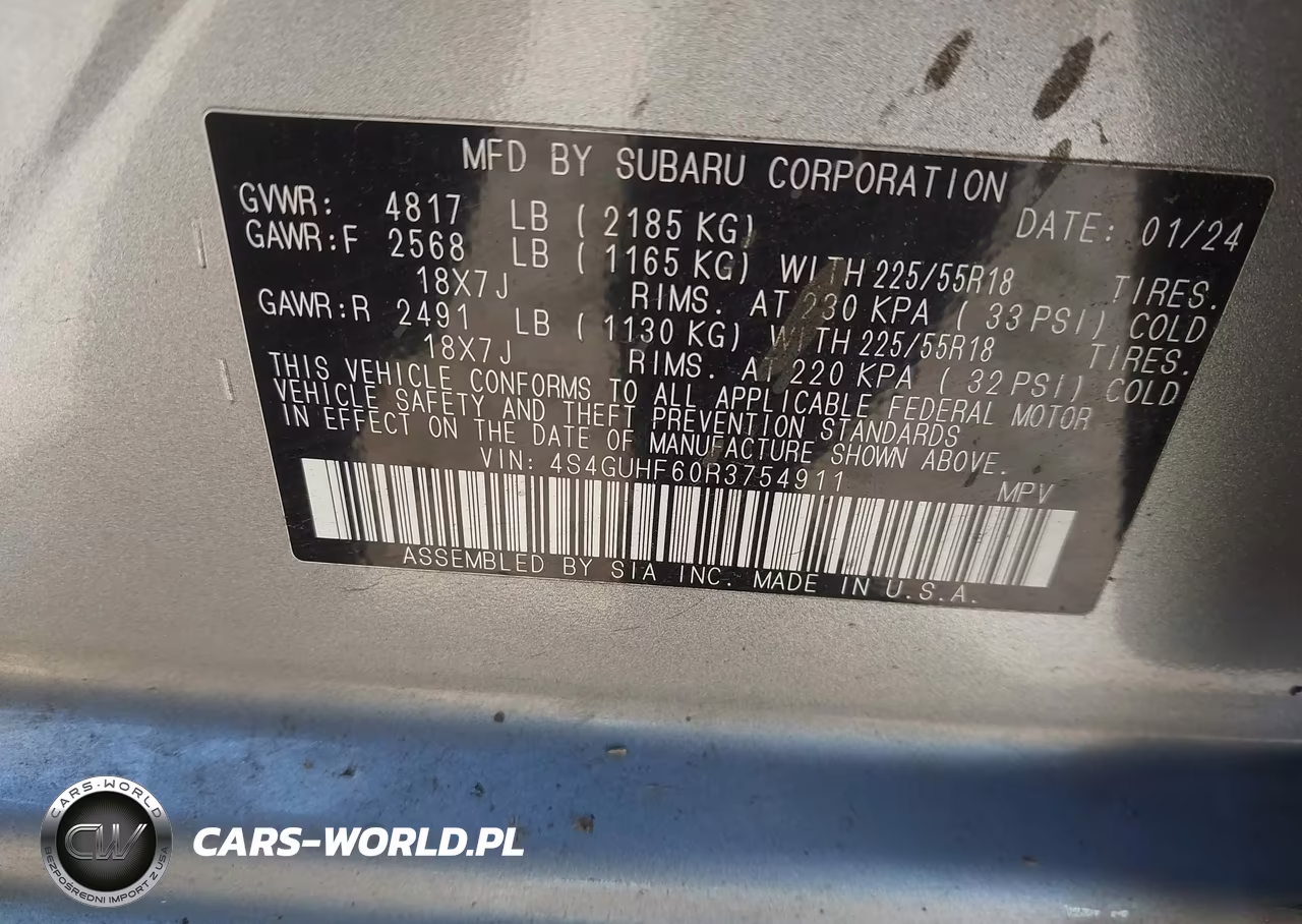 2024 Subaru Crosstrek Sport VIN:4S4GUHF60R3754911 - 9