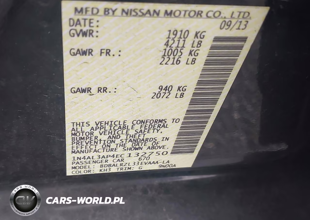 2014 Nissan Altima 2.5 S VIN:1N4AL3AP4EC132750 - 9