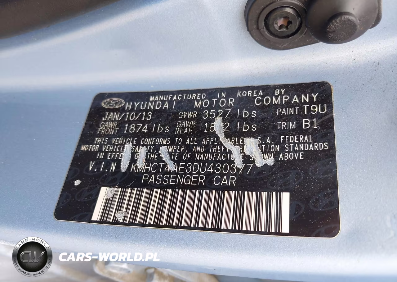 2013 Hyundai Accent Gls VIN:KMHCT4AE3DU430377 - 9