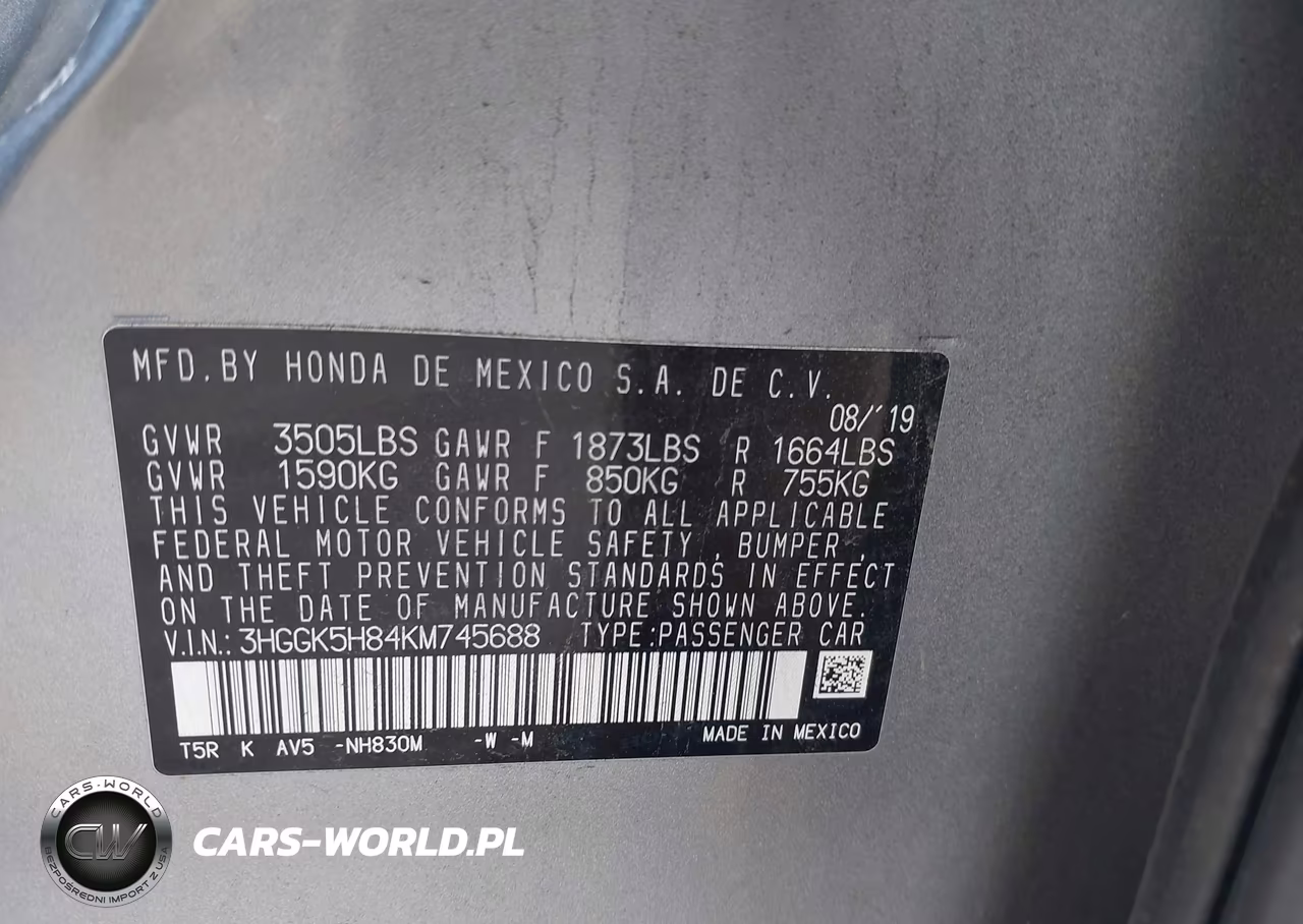 2019 Honda Fit Ex VIN:3HGGK5H84KM745688 - 9
