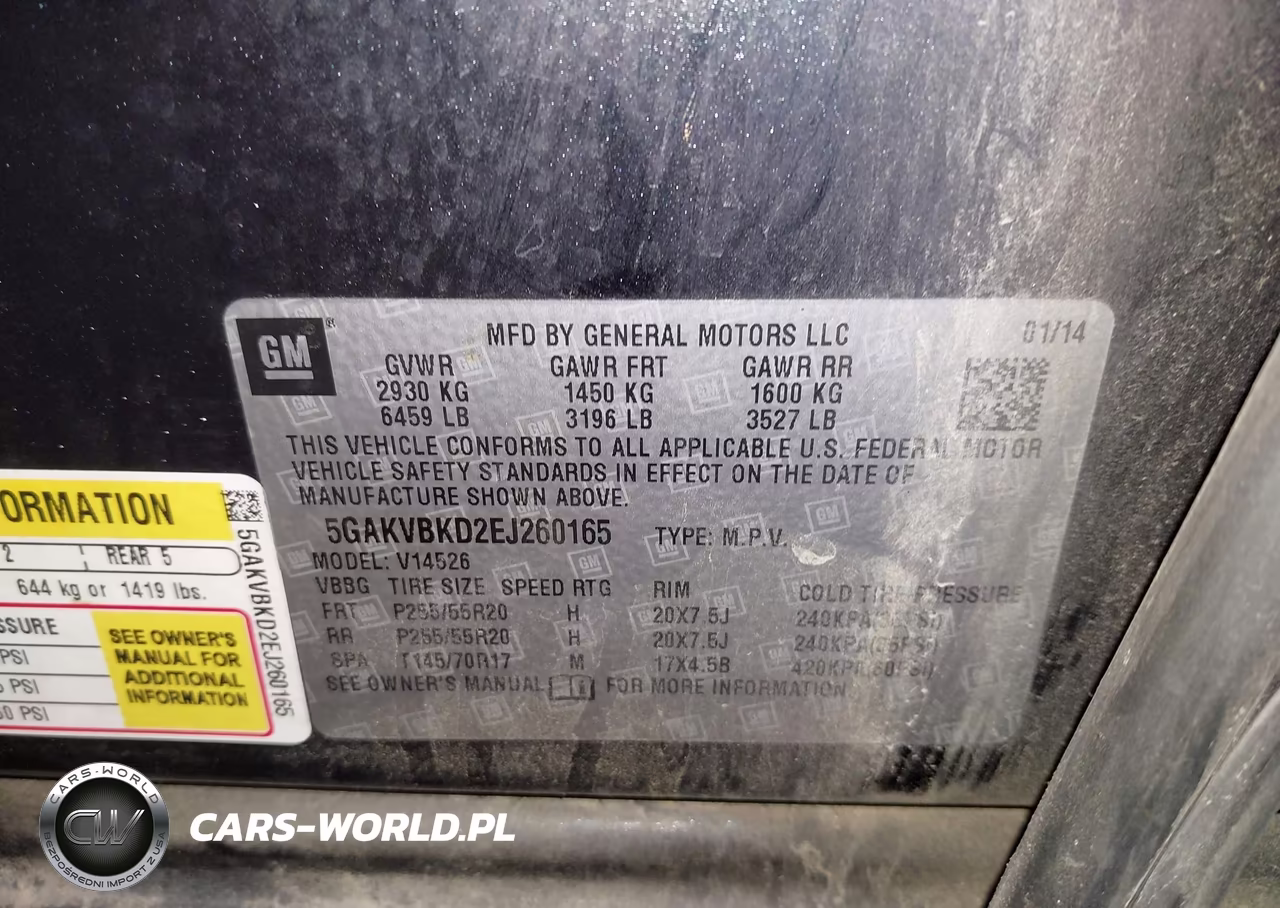 2014 Buick Enclave Leather VIN:5GAKVBKD2EJ260165 - 9