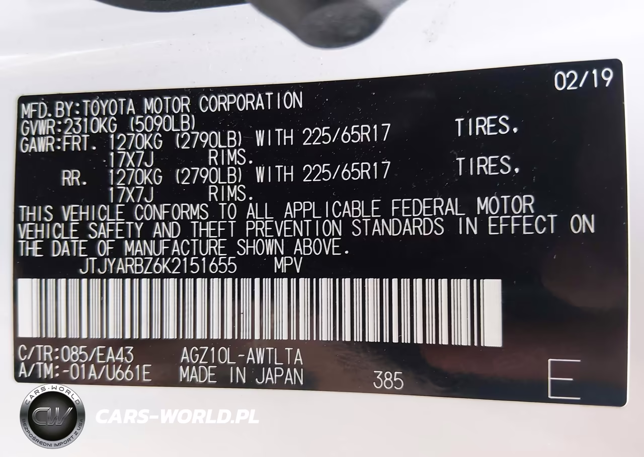 2019 Lexus Nx 300 VIN:JTJYARBZ6K2151655 - 9