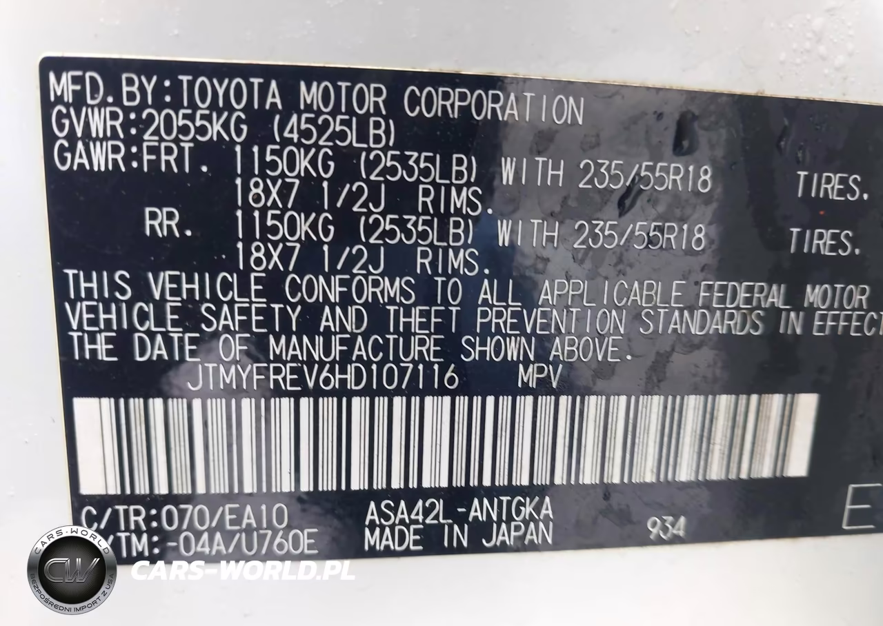 2017 Toyota Rav4 Limited VIN:JTMYFREV6HD107116 - 9