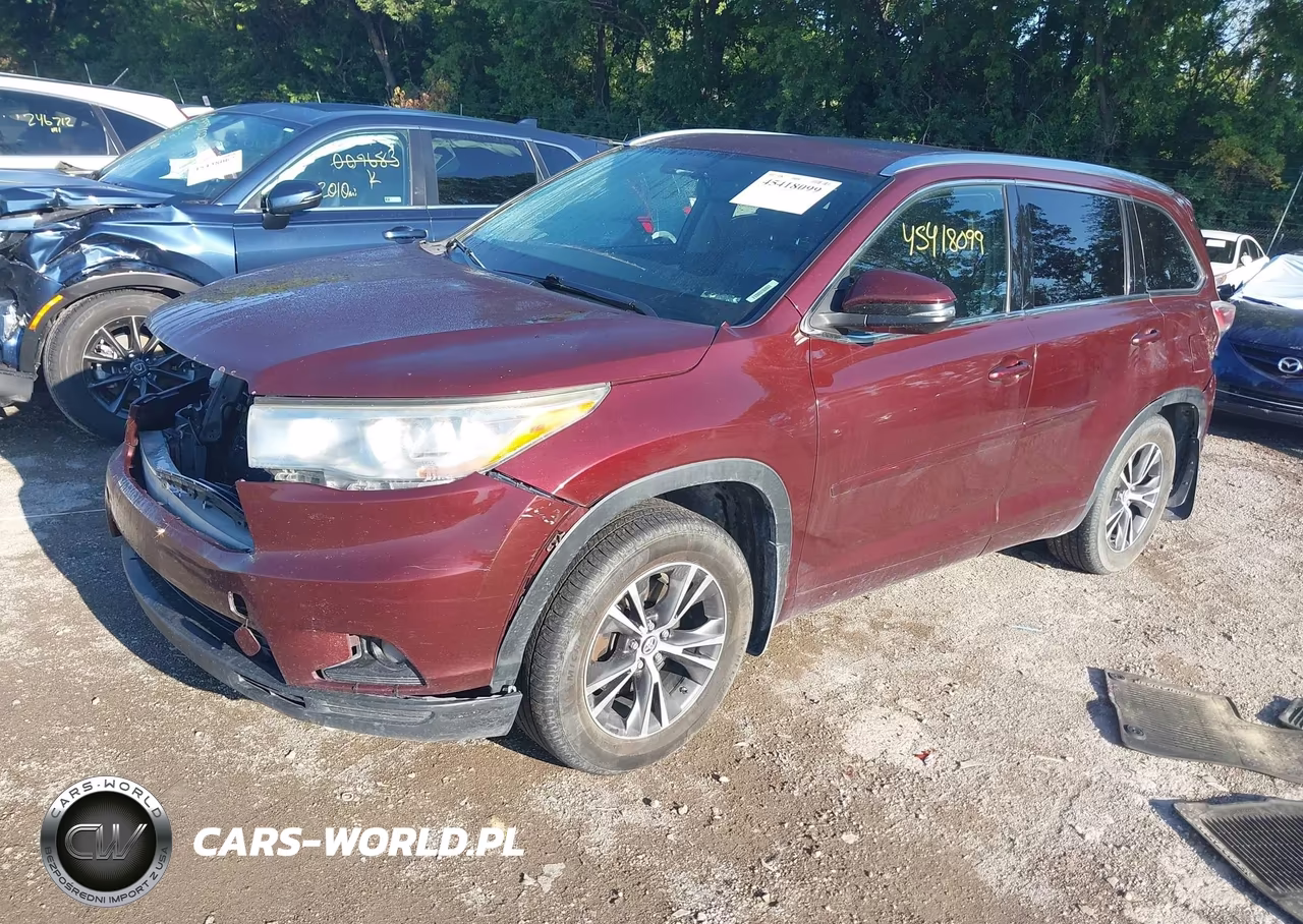 2016 Toyota Highlander Xle V6 VIN:5TDJKRFH9GS328315 - 2