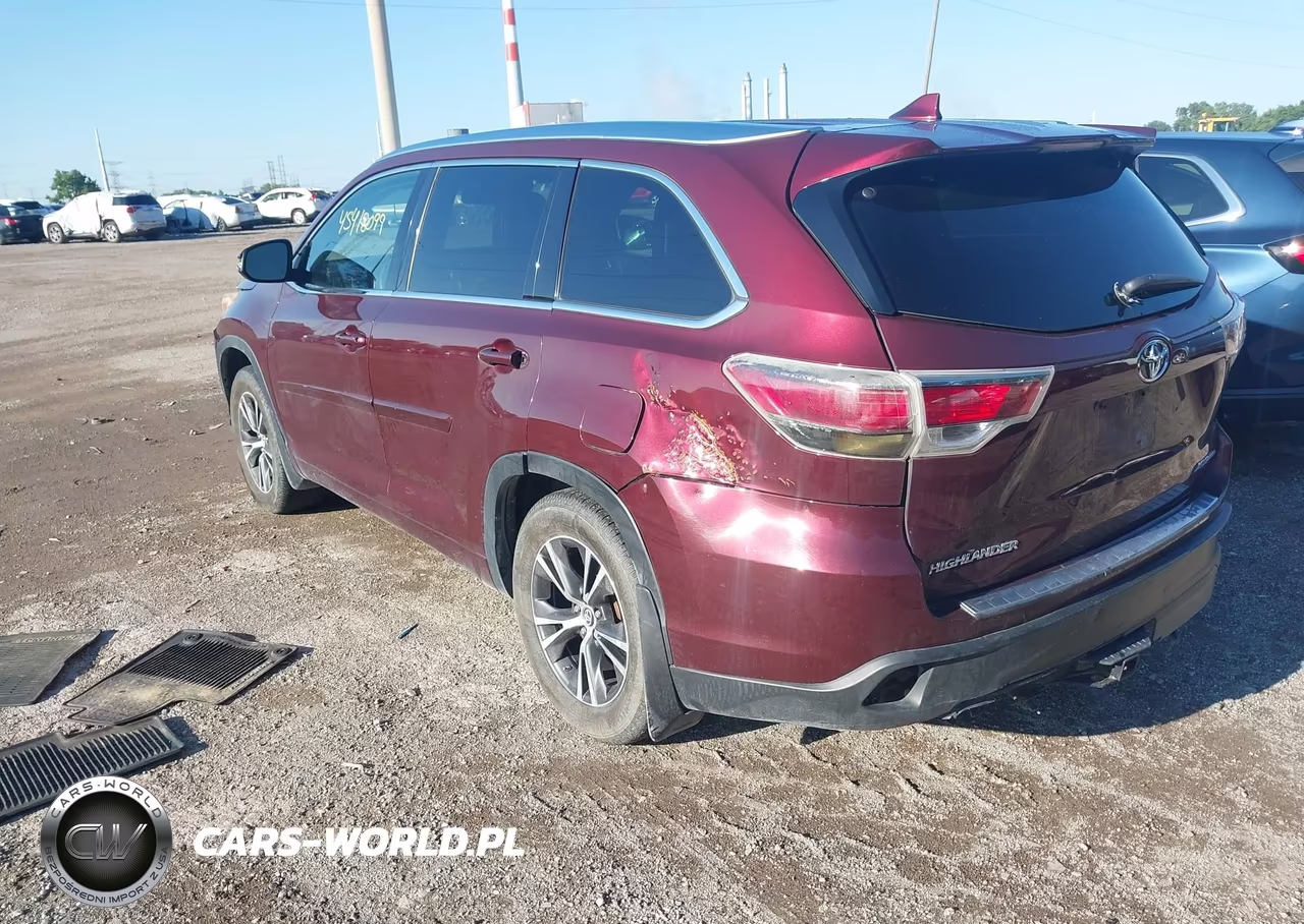 2016 Toyota Highlander Xle V6 VIN:5TDJKRFH9GS328315 - 3