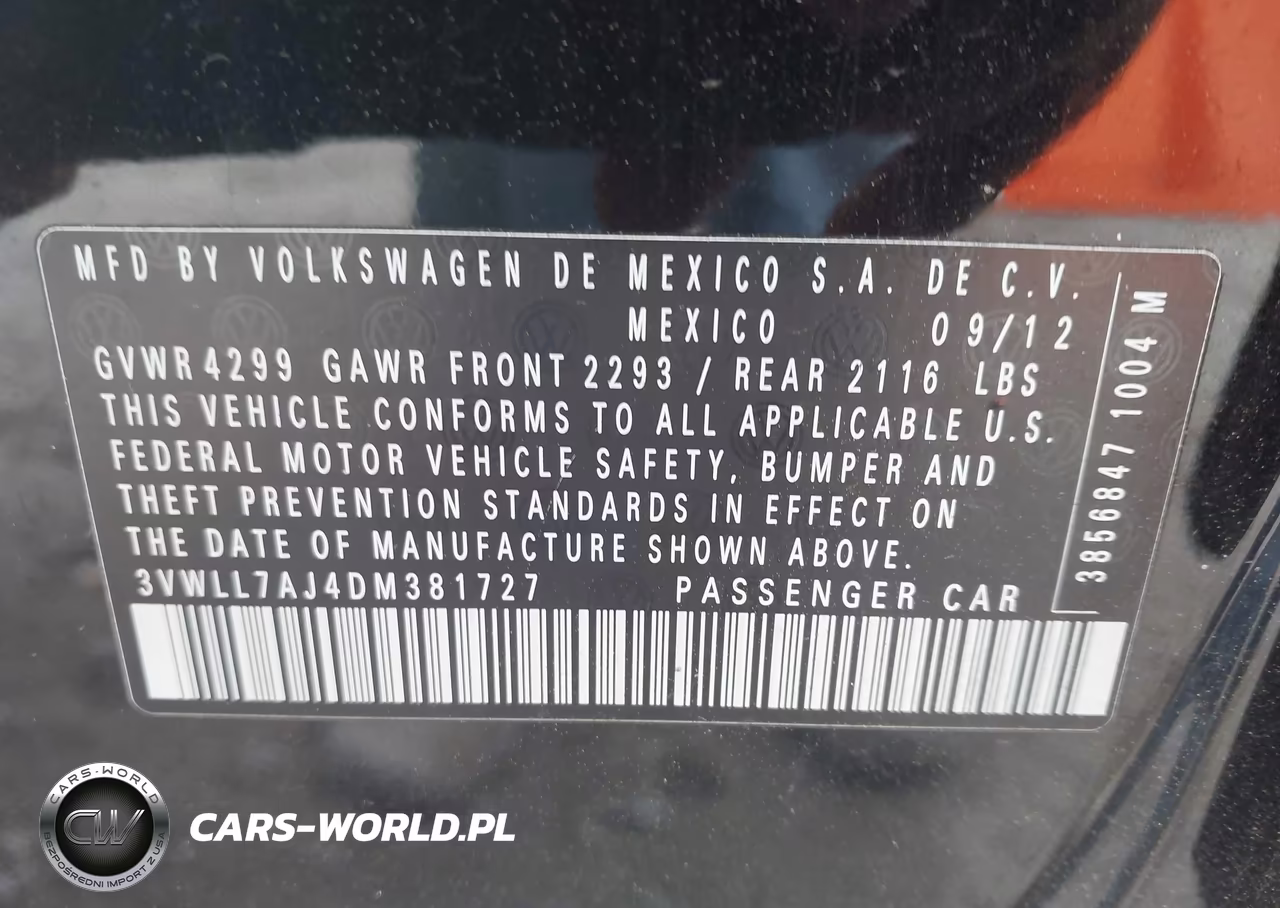 2013 Volkswagen Jetta 2.0L Tdi VIN:3VWLL7AJ4DM381727 - 9