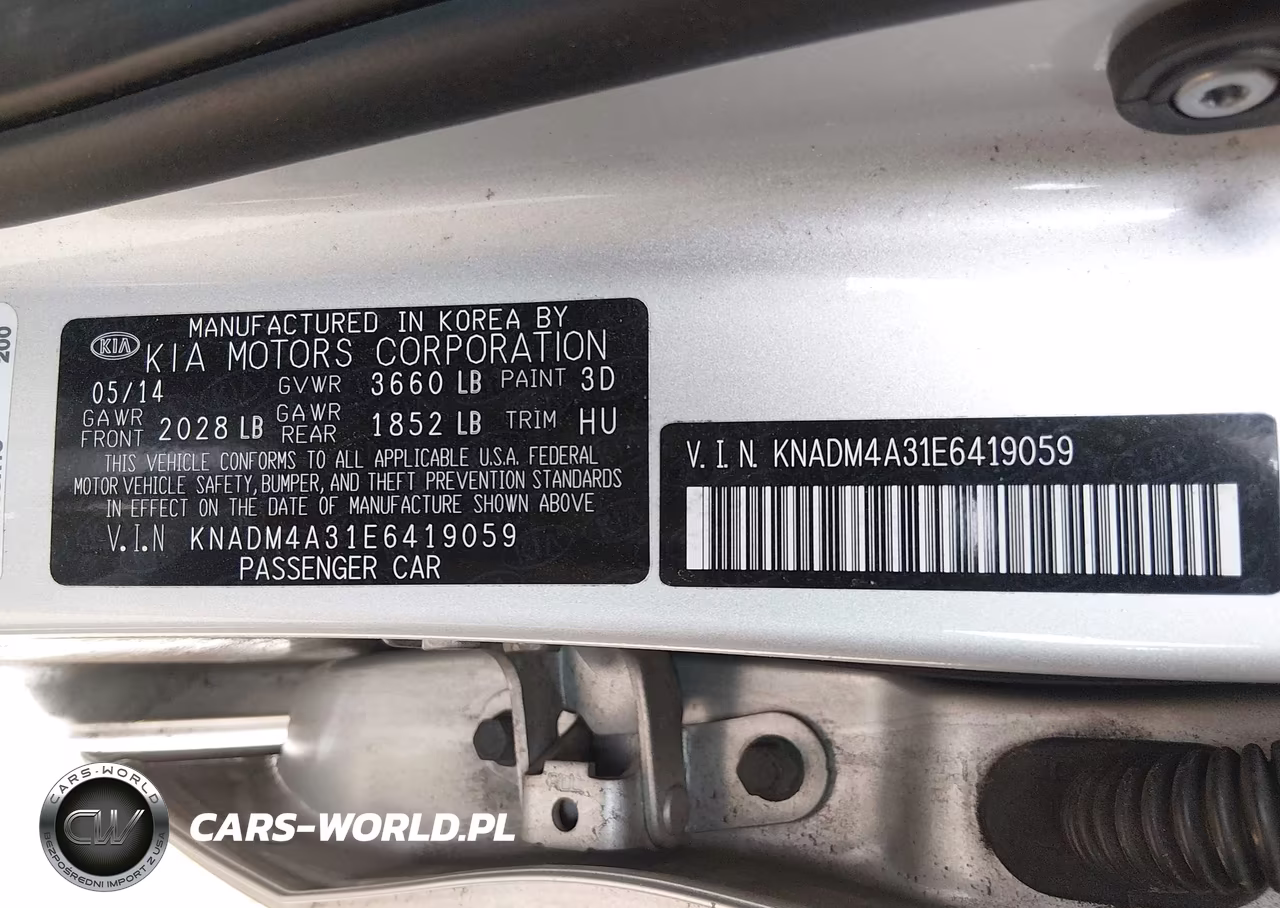 2014 Kia Rio Lx VIN:KNADM4A31E6419059 - 9