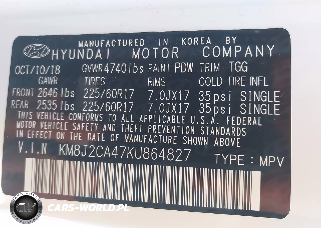 2019 Hyundai Tucson Se VIN:KM8J2CA47KU864827 - 9