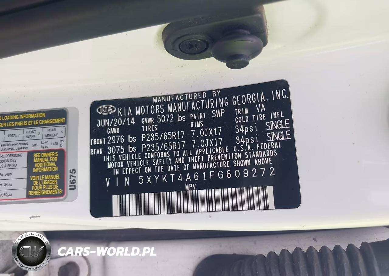 2015 Kia Sorento Lx VIN:5XYKT4A61FG609272 - 9