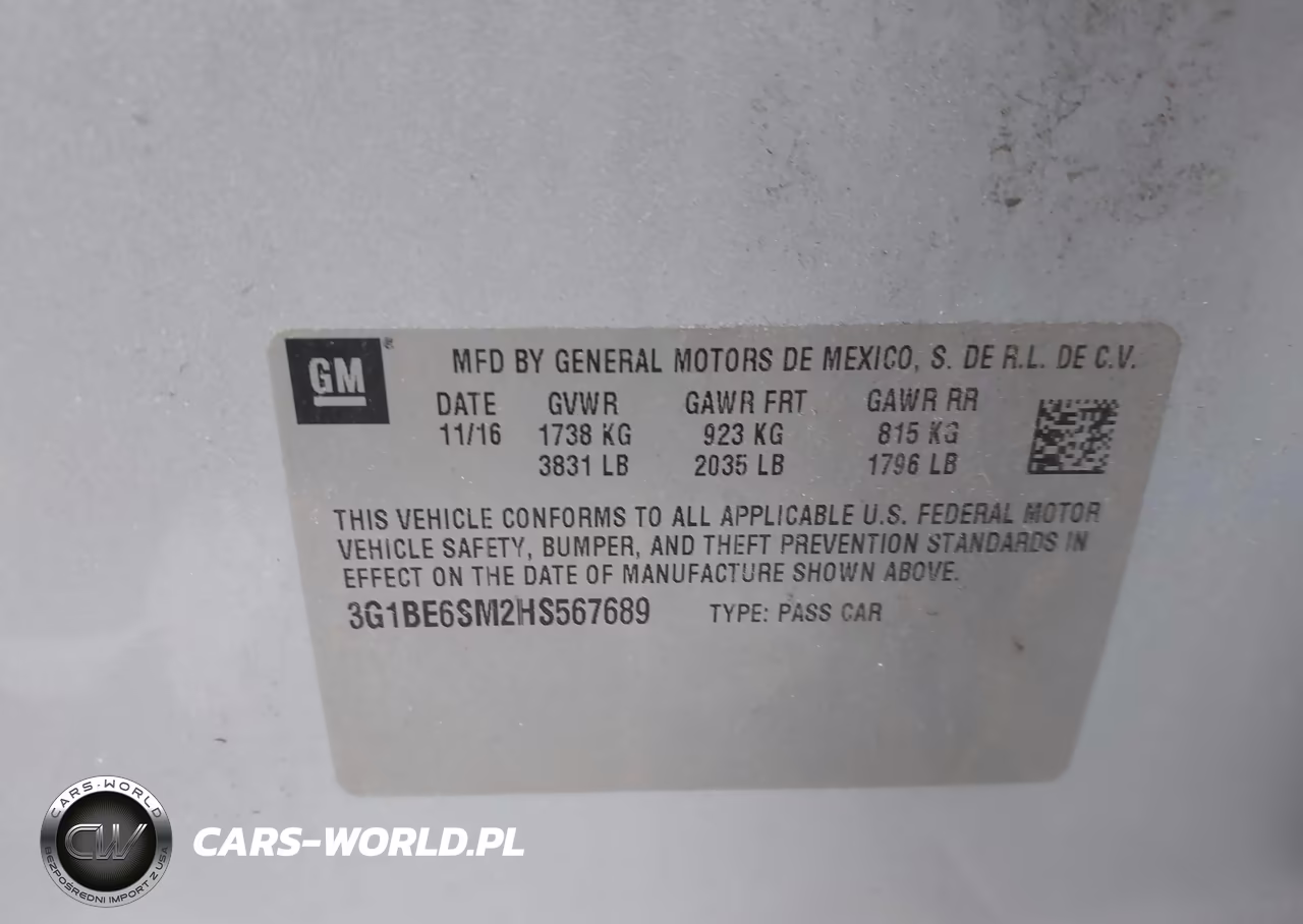 2017 Chevrolet Cruze Lt Auto VIN:3G1BE6SM2HS567689 - 9