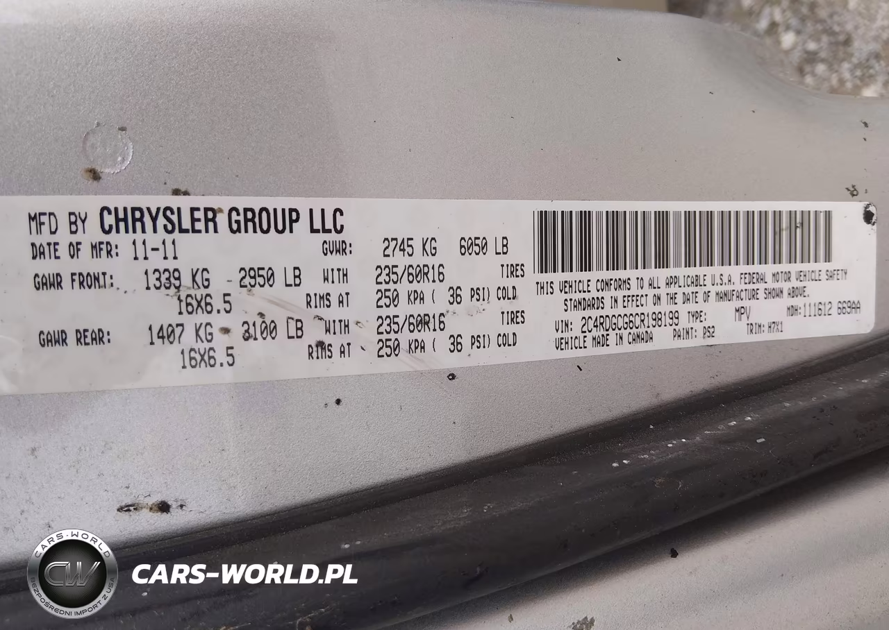 2012 Dodge Grand Caravan Sxt VIN:2C4RDGCG6CR198199 - 9