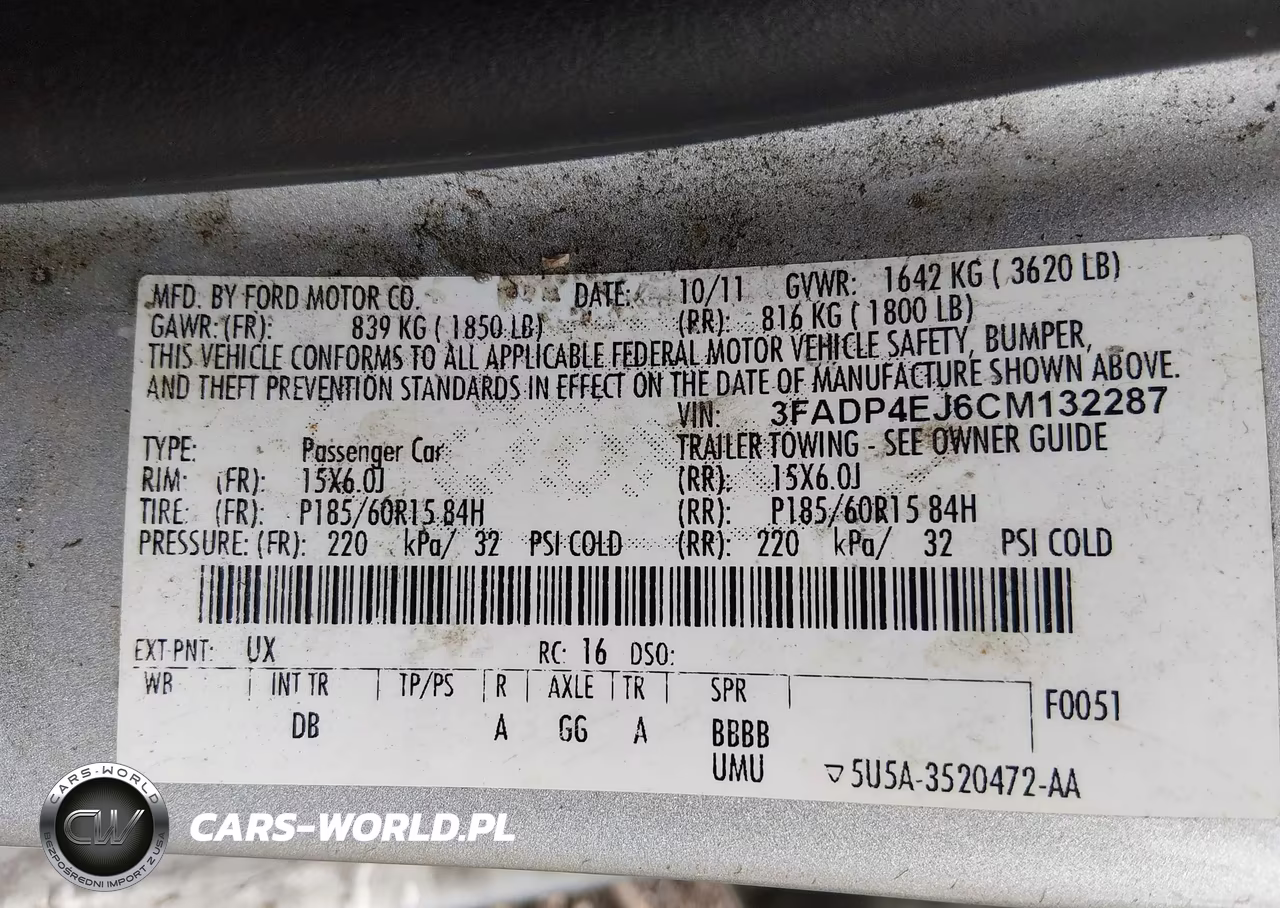 2012 Ford Fiesta Se VIN:3FADP4EJ6CM132287 - 9