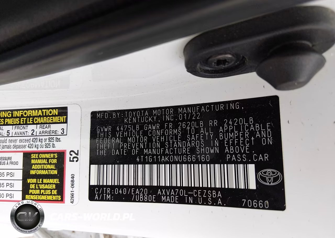 2022 Toyota Camry Se VIN:4T1G11AK0NU666160 - 9